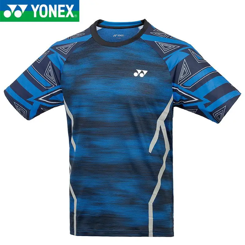 Новинка Yonex мужские футболки для бадминтона дышащие удобные быстросохнущие спортивные футболки с коротким рукавом для фитнеса Lin Dan - Цвет: Многоцветный