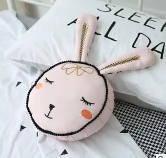 

Nordic style pink rabbit cushion pillow kids throw pillow soft back cushion children gift for birthday