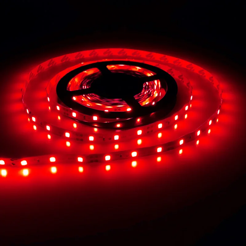 DC 5V 2835 Led Strip Waterproof USB power LED RGB Strip 60 pcs/M Suitable for Garden Living Room Decoration Multiple Color - Emitting Color: red see chart