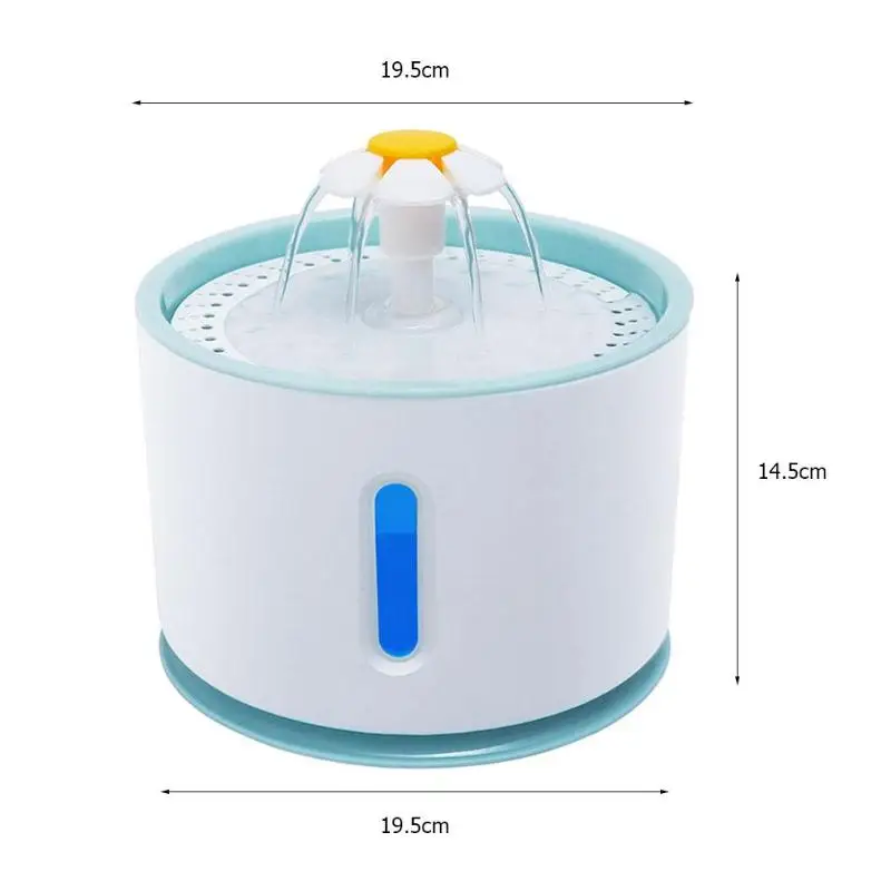 Автоматический фонтан для воды для кошек 2.4L, USB, Электрический фонтан для воды, дозатор напитков для домашних животных