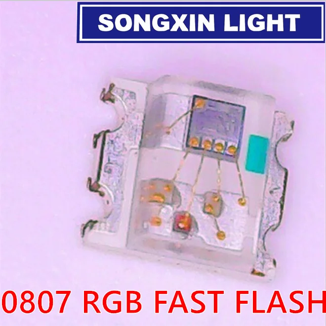 50 шт. мигающий светодиодный SMD диод 0805 RGB Diodo Радуга яркий свет Диод 0807