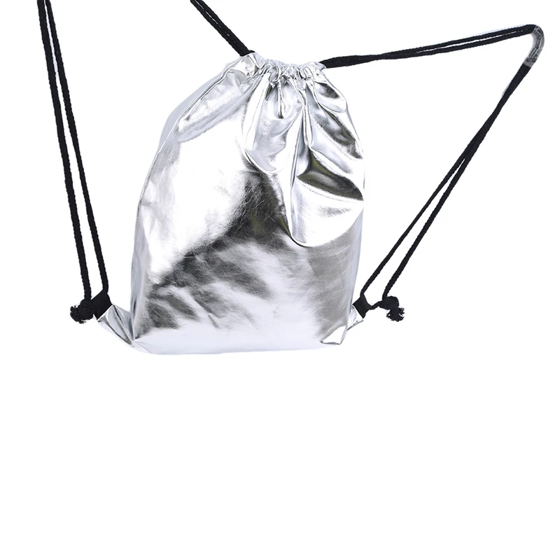 Сумка на шнурке с карманом на ремешке из искусственной кожи для хранения одноцветной спортивной сумки маленькие Мини-дорожные сумки