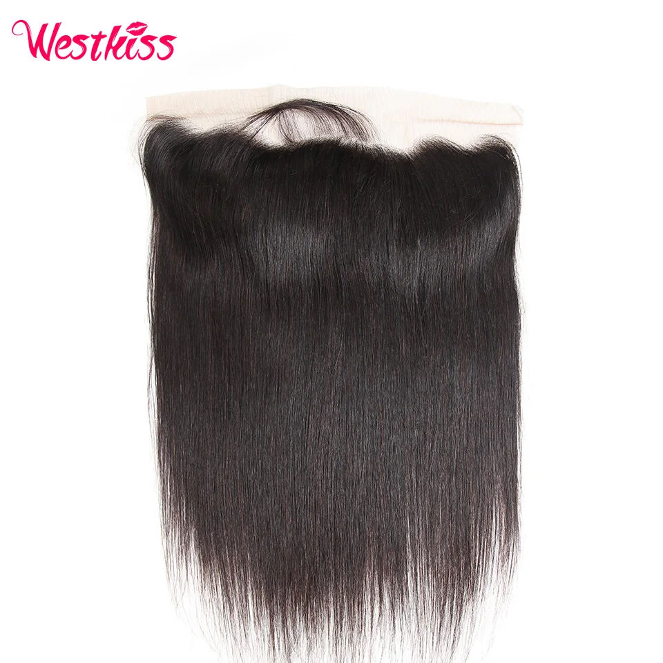 

West Kiss Brazilian Straight Hair 13x4 Ear To Ear Lace Frontal Closure PRE plucked with baby hair Remy Hair Frontal