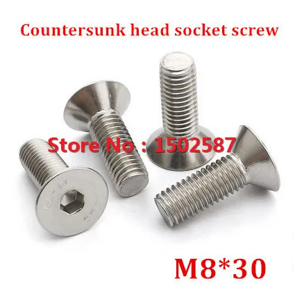 50 шт. M8 * 30 DIN7991 ISO10642 JISB1194 нержавеющая сталь 304 шестигранный потайной винт винты с