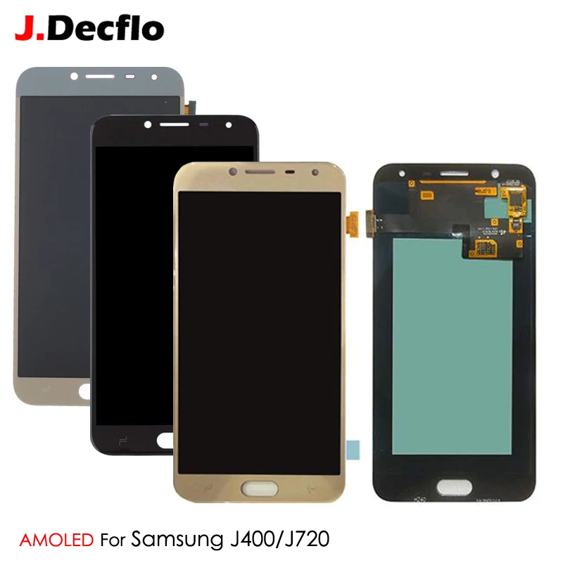 

AMOLED OLED For Samsung Galaxy J4 J400 J720 J400F SM-J400F J7 Duo 2018 J720F J720M LCD Display Touch Screen Digitizer Assembly