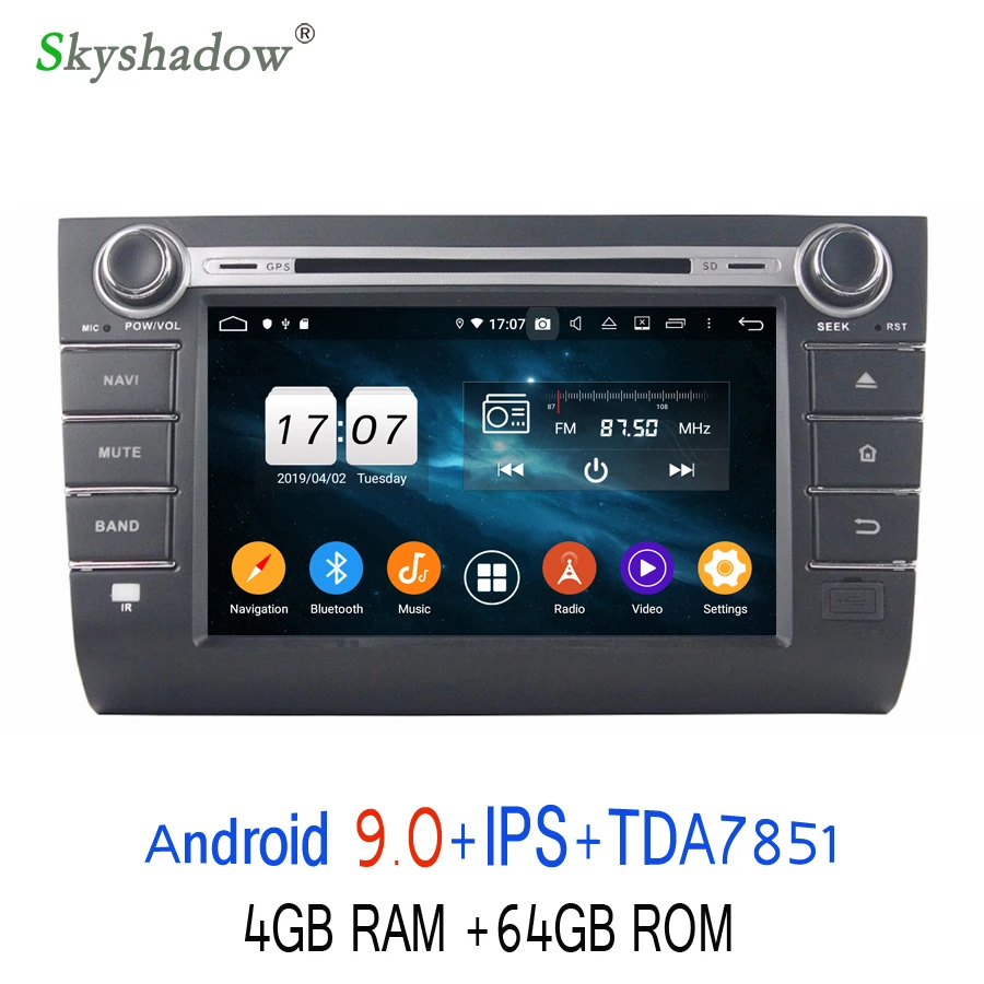 Top DSP Android 9.0 8 Core 64GB ROM For SUZUKI SWIFT 2013 2014 2015 2016 Car DVD Player GPS Glonass RDS Radio wifi 4G Bluetooth 4.2 3