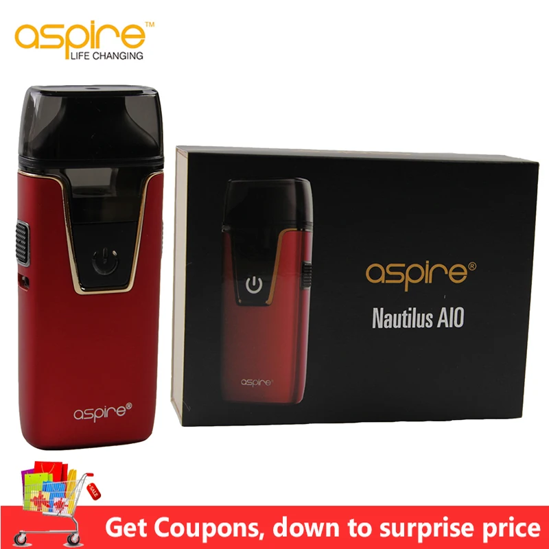 Оригинальный комплект Aspire Nautilus AIO электронная сигарета с аккумулятором 1000 мАч 4 5