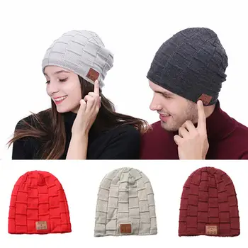 

SHOOT Fashion Unisex Bluetooth Earphone Speaker Knitted Baggy Beanie Music Hat Cap