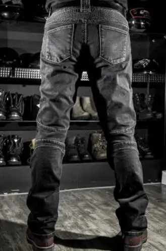 

Thin motorcycle pants off-road motorcycle pants race pants of cars drop resistance cycling jean has protection bl