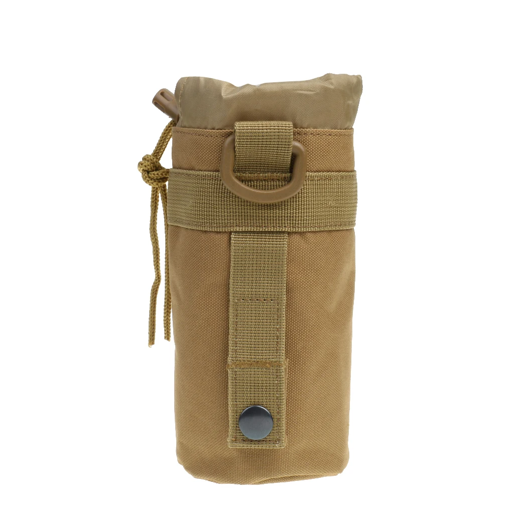 Tactical Military Molle Water Bottle Pouch Drawstring Open Top Travel Water Bottle Bag Hydration Carrier Water Bottle Pouch