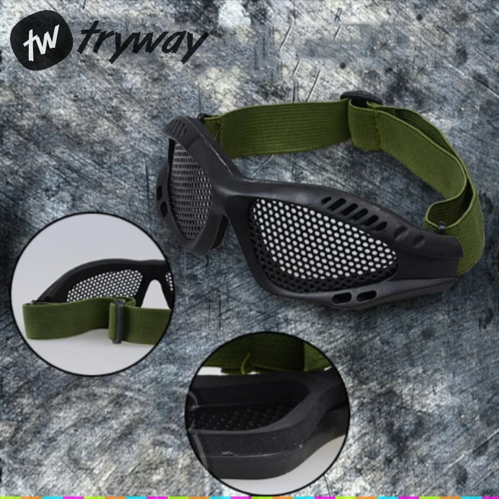 Tactical Military Airsoft Metal mesh Goggles Airsoft Paintball Shooting