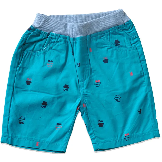 Baby Boys Short Pants New Design Kids Solid Cotton Pattern Pockets Trousers Cool Boy Mid Elastic