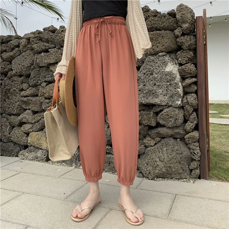 LKlady Bloomers Woman Autumn And Summer Snow Do Spinning Nine Part Thin Section Student Pants Easy Leisure Time Upon Haren LKlady Bloomers Woman Autumn And Summer Snow Do Spinning Nine Part Thin Section Student Pants Easy Leisure Time Upon Haren