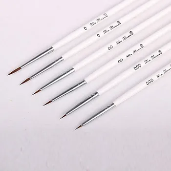 

6 Pcs/Set Fine Hand-painted Hook Line Pen Round Tip Watercolor Drawing Brush Pen Student Stationery Art Supplies