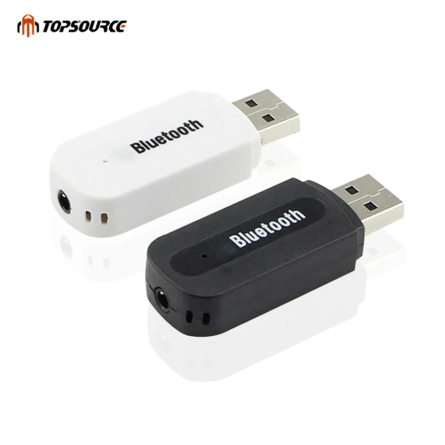 TOPSOURCE USB Bluetooth автомобильный комплект Aux привод аудио приемник адаптер 3,5 мм один выход музыкальный приемник для автомобиля домашние стерео колонки