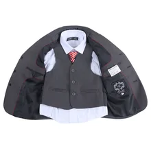 Лидер продаж, новые детские комплекты одежды костюм для мальчика формальный костюм блейзеры из 3 предметов костюмы