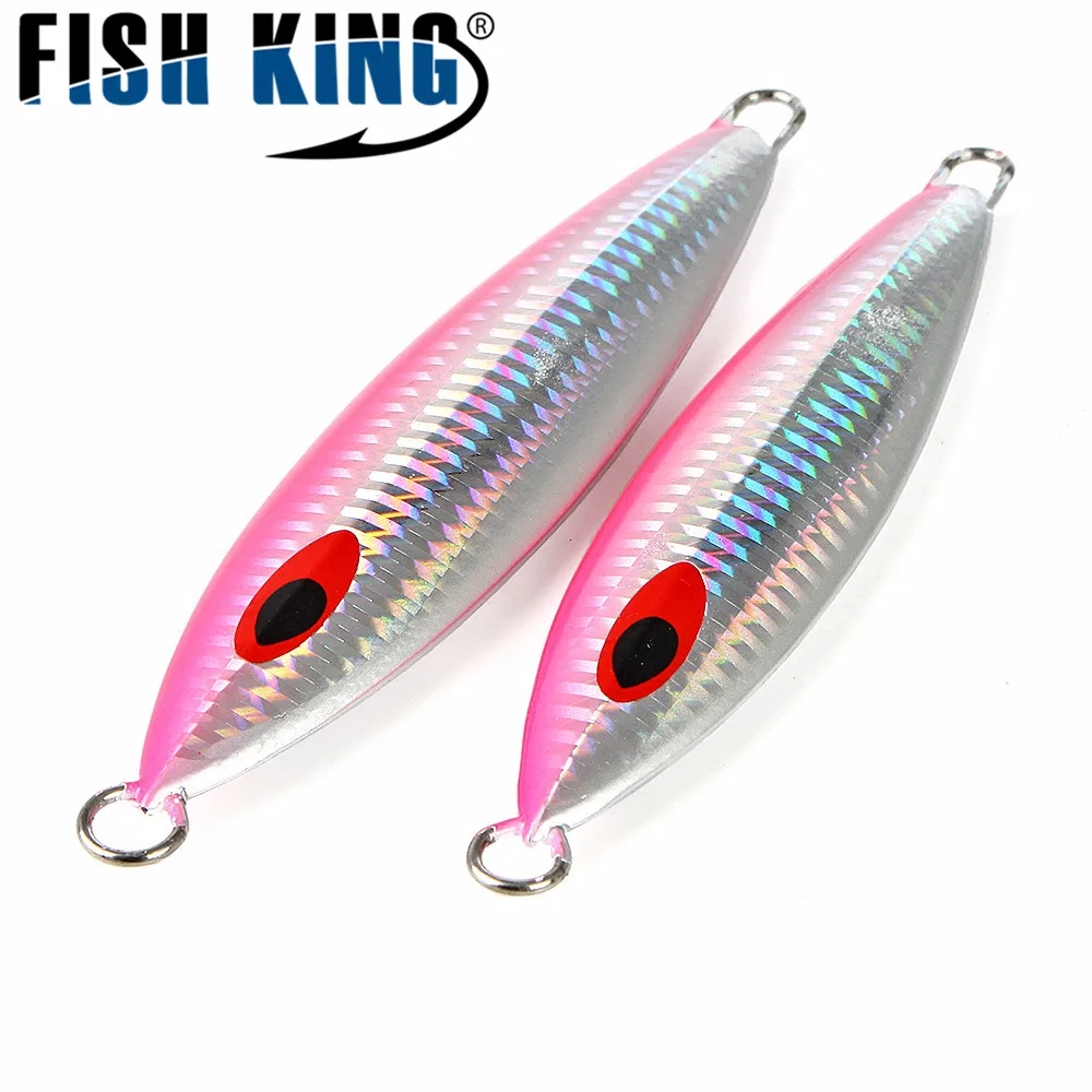 FISH KING Brand 1PC 150G 200G Pink Color Laser Deep Jig lure Lead Fish
