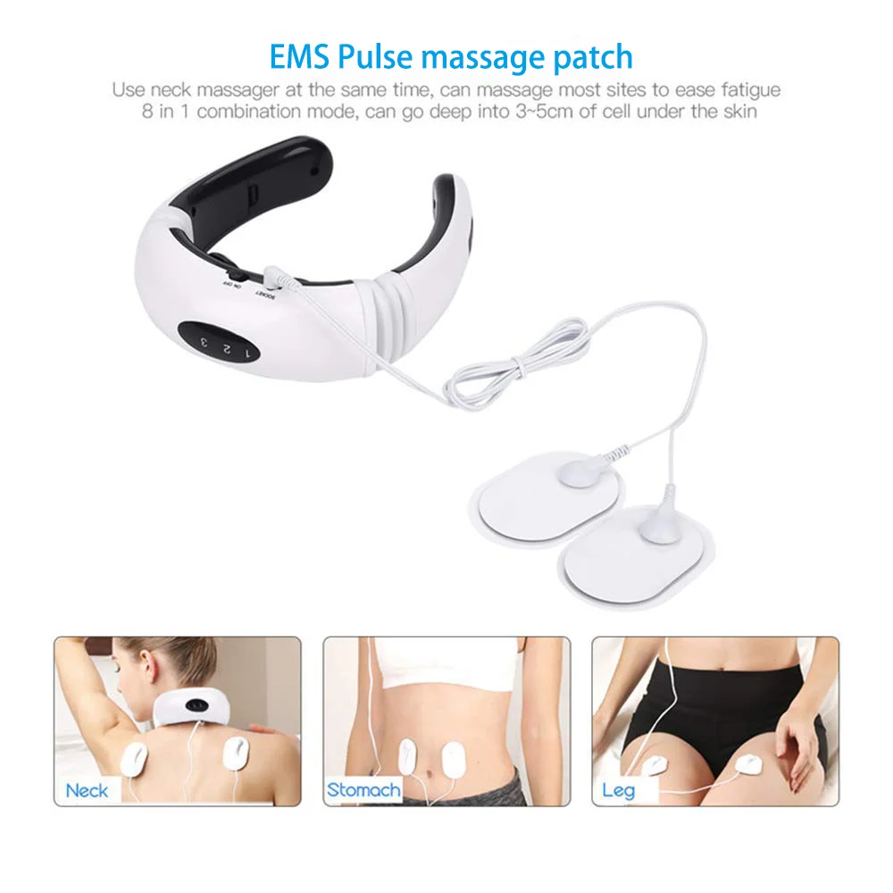 Smart EMS Electric Pulse Neck Treatment  Electro Cervical Vertebra Back Shoulder Pain relief Machine Massager Relaxation (2)
