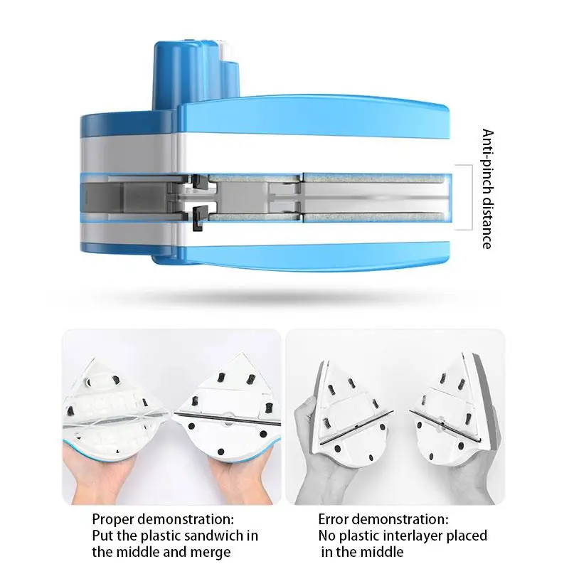 Магнитный стеклоочиститель двухсторонняя Магнитная щетка для очистки домашнего волшебника инструменты для очистки поверхности стеклоочистителя