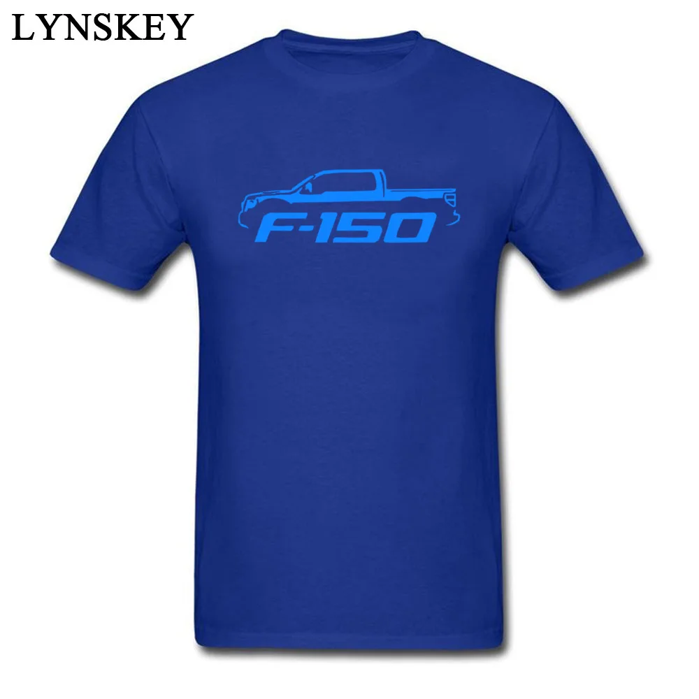 100% Cotton Men Short Sleeve Tops T Shirt Casual Unique Summer Autumn T-shirts Personalized Fashion Round Collar Clothing Shirt 2009-14 Ford F150 Pickup Truck Blue Classic Color blue