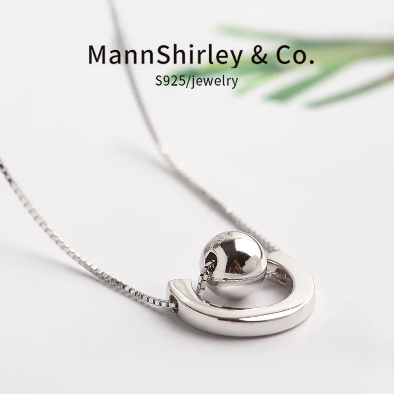 

Fashion Boho 925 Sterling Silver Beads Necklaces Pendants Collares Kolye Femme Choker Necklace For Women Jewelry Gift