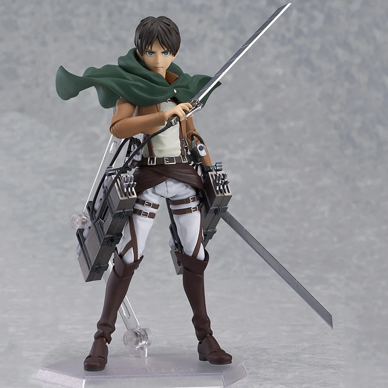 

14cm Anime Attack on Titan Figure Shingeki no Kyojin Eren Jaeger Figma PVC Action Figure Collectible Model Toy Christmas Gifts