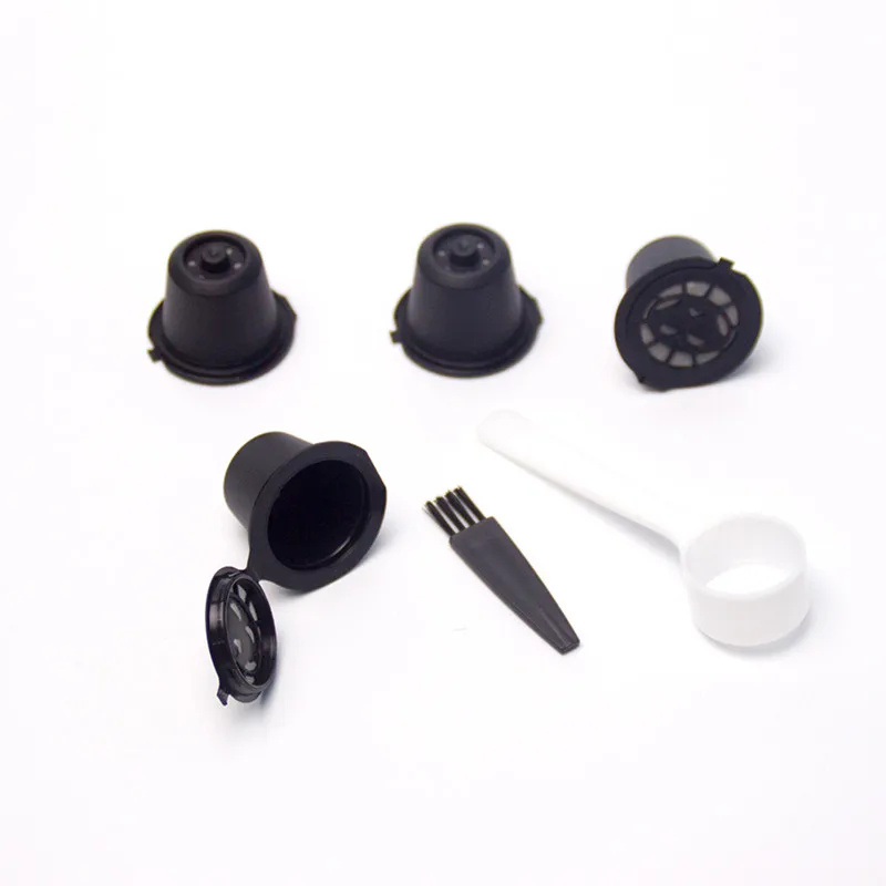 6Pcs-Set-Refillable-Coffee-Capsule-With-Plastic-Spoon-Brush-Reusable-Coffee-Capsule-Refilling-Filter-Compatible-For