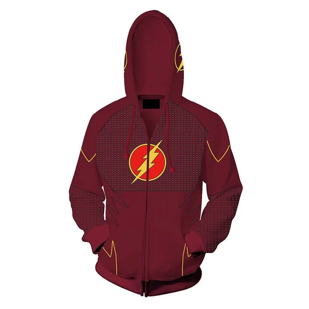 2018 Autumn Winter 3D Print Flash Sweatshirts Hoodies Fashion Avengers Cosplay Casual Zipper hooded Jacket clothing 2018 Autumn Winter 3D Print Flash Sweatshirts Hoodies Fashion Avengers Cosplay Casual Zipper hooded Jacket clothing