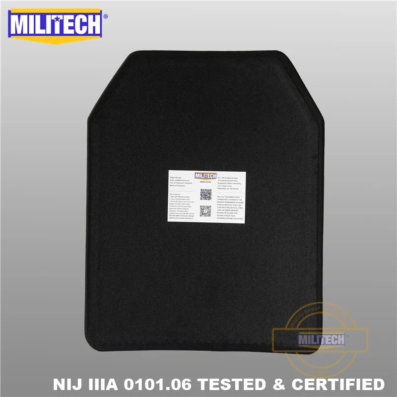 Clearance MILITECH Two Pcs Pair 11 x 14 Inches Shooters Cut NIJ IIIA 3A Ultra Light Weight Ballistic Panel Bulletproof Backpack PE Plate 4