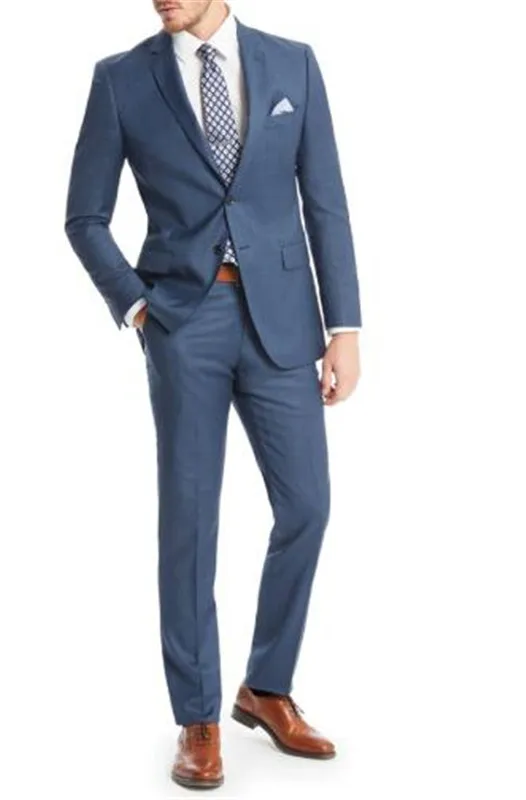 

2 PCS Jacket+Pants Custom Made Men's Business Casual Suit Groomsman Notch Lapel Men Suit Blazers Men Suit for Wedding
