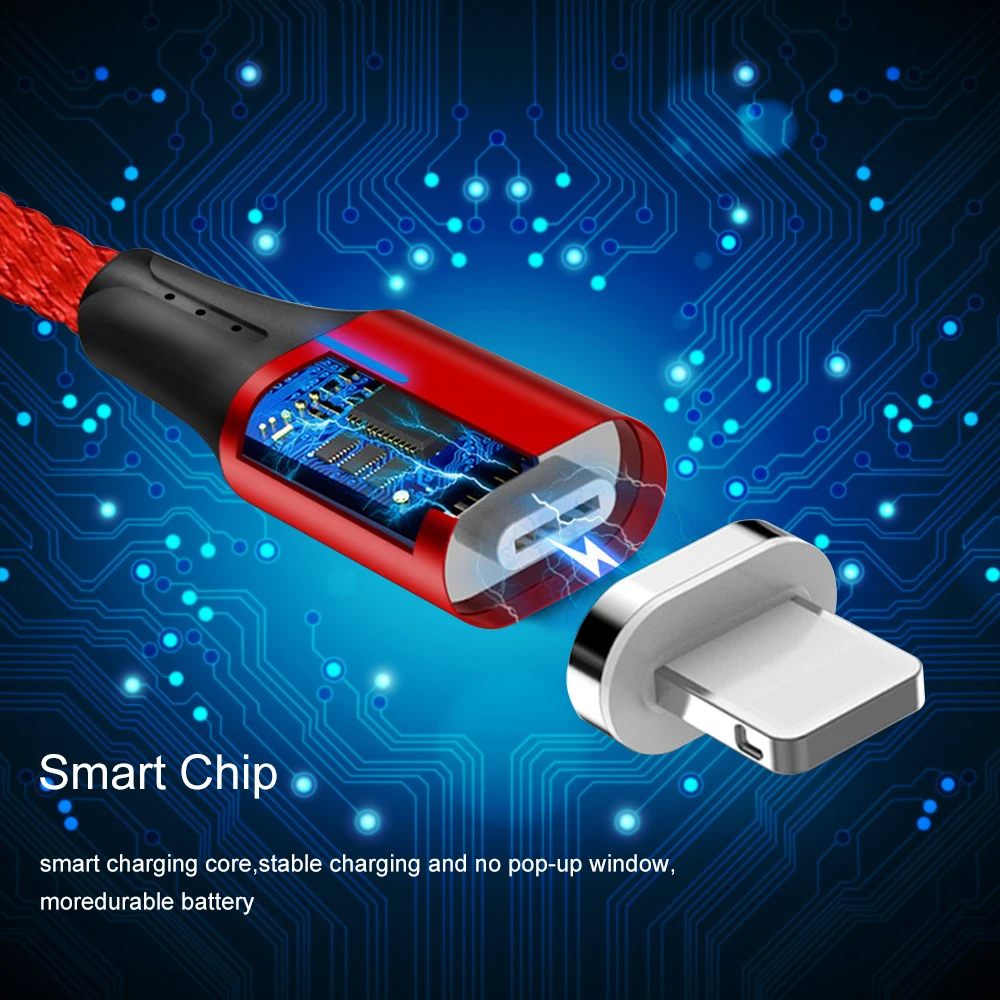 Магнитный кабель A.S 3A Micro usb type C 8Pin для быстрой зарядки телефона Micro usb type C Магнитный зарядный кабель USB для iPhone huawei Xiaomi