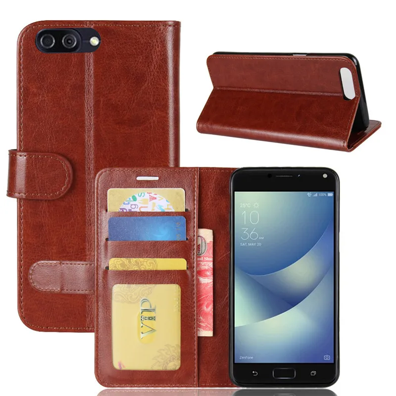 For ASUS ZenFone 4 Max ZC554KL Case 5.5 inch Cover Book Style Wallet Flip PU Leather Phone Case For ZenFone 4 Max ZC554KL Case (2)