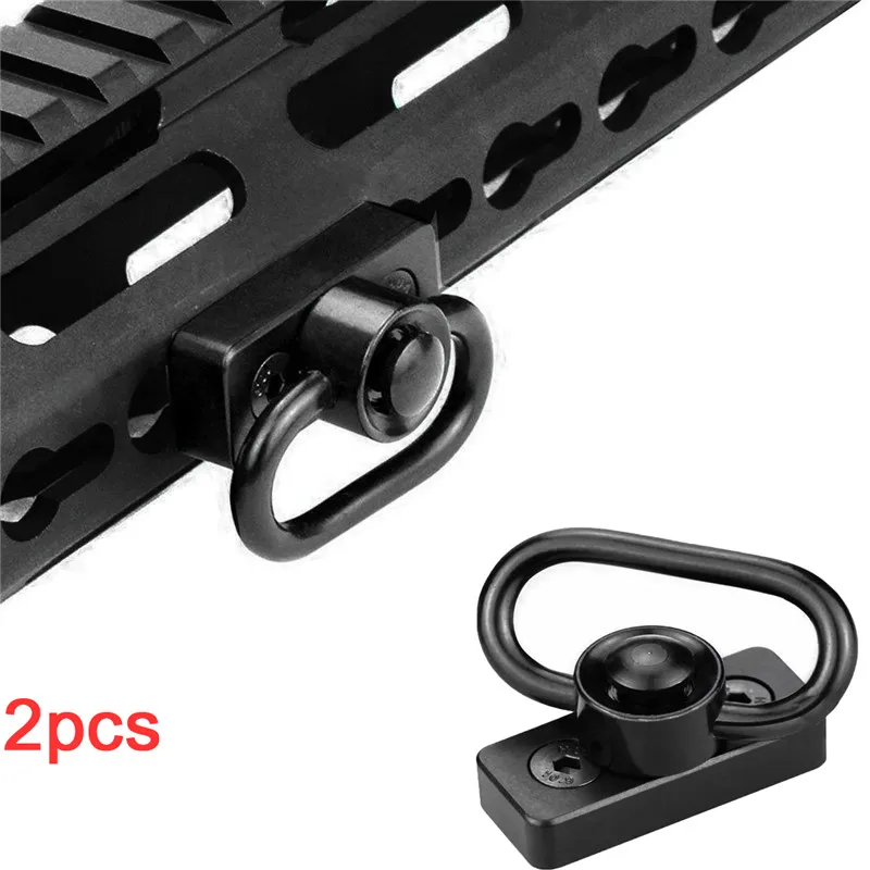 2pcs Tactical Keymod Sling Mount Sling Swivel Adapter Mount Loop Push