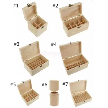 

1-40 Slots Essential Large Oil Wooden Case Aromatherapy Oils Storage Display Box - 7 Styles