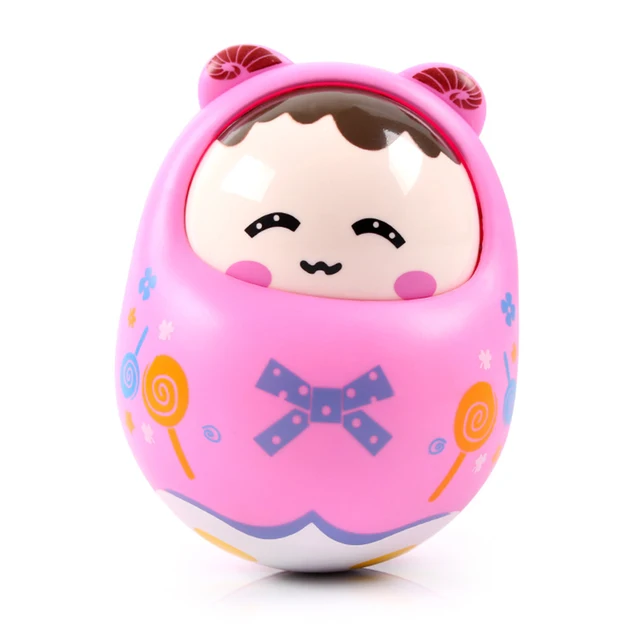 Baby Newborn Toys Nodding Matlyoshka Tumbler  For Kid Ring Bell Cute Roly-poly Educational Rattle  Development 2