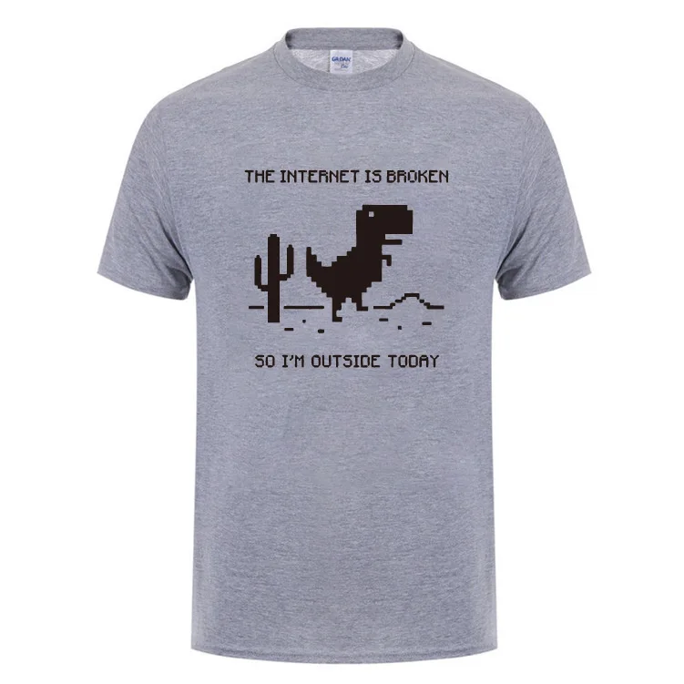 Интернет разбитая веб-страница компьютерная футболка с динозавром Забавный подарок на день рождения для мужчин парню, электрику, программисту, гику, футболки