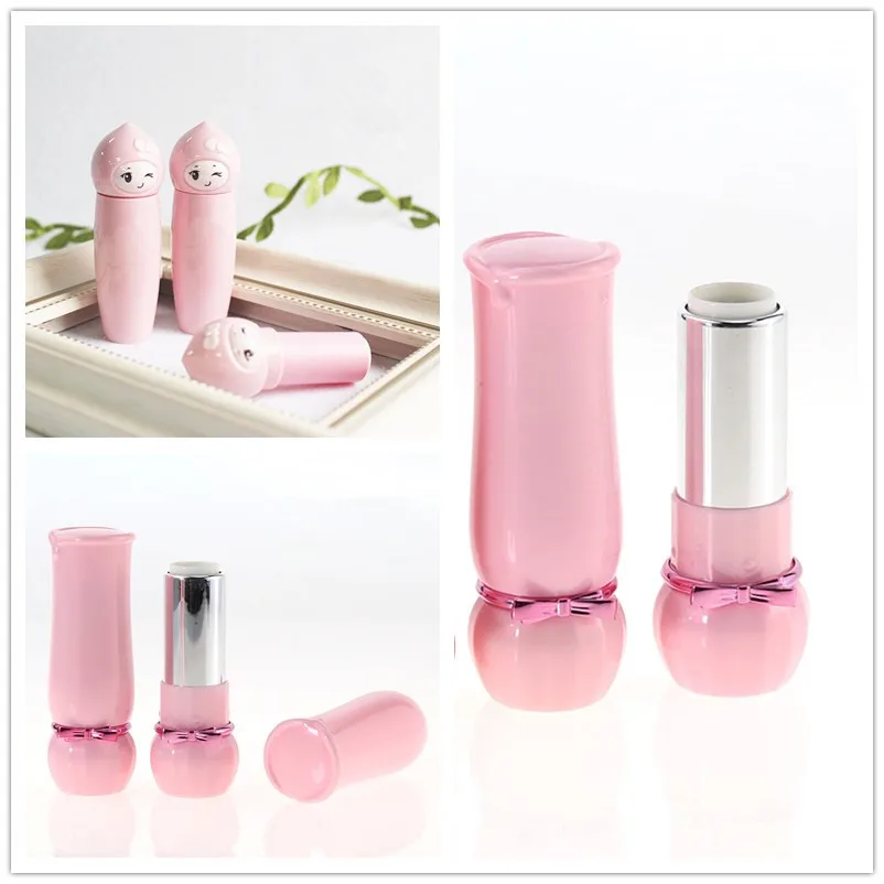 DIY Cute Empty Lipstick Lip Balm Tubes Fashion Pink Korean Makeup