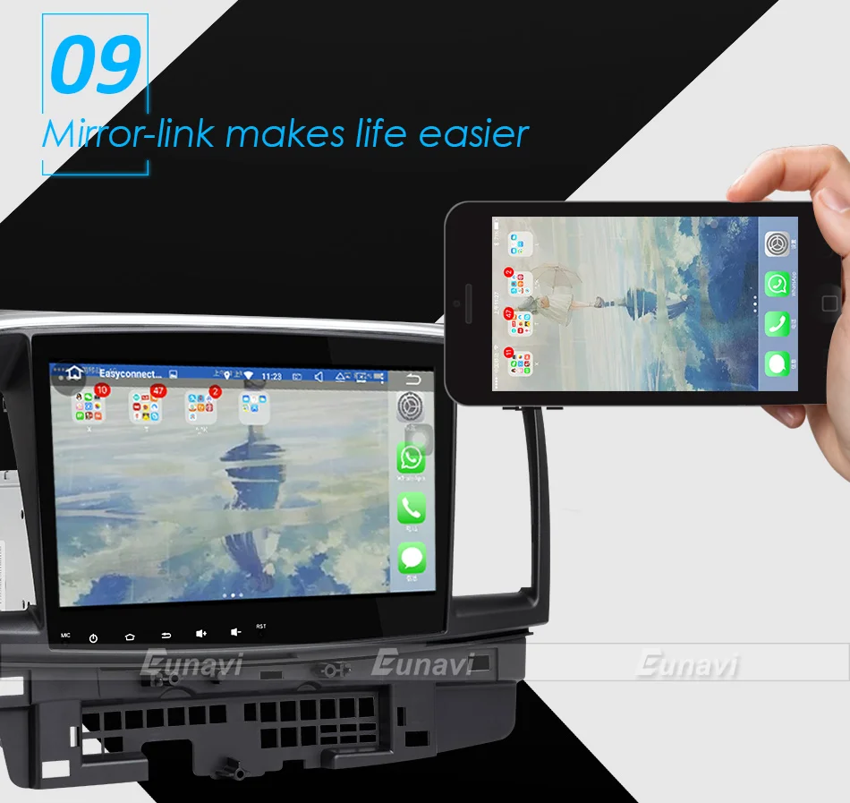 Clearance Eunavi Octa core Android 8.0 Car Radio for Mitsubishi Lancer stereo 9 inch 2 DIN 4G RAM GPS navi video player Capacitive screen 16 Clearance Eunavi Octa core Android 8.0 Car Radio for Mitsubishi Lancer stereo 9 inch 2 DIN 4G RAM GPS navi video player Capacitive screen 16