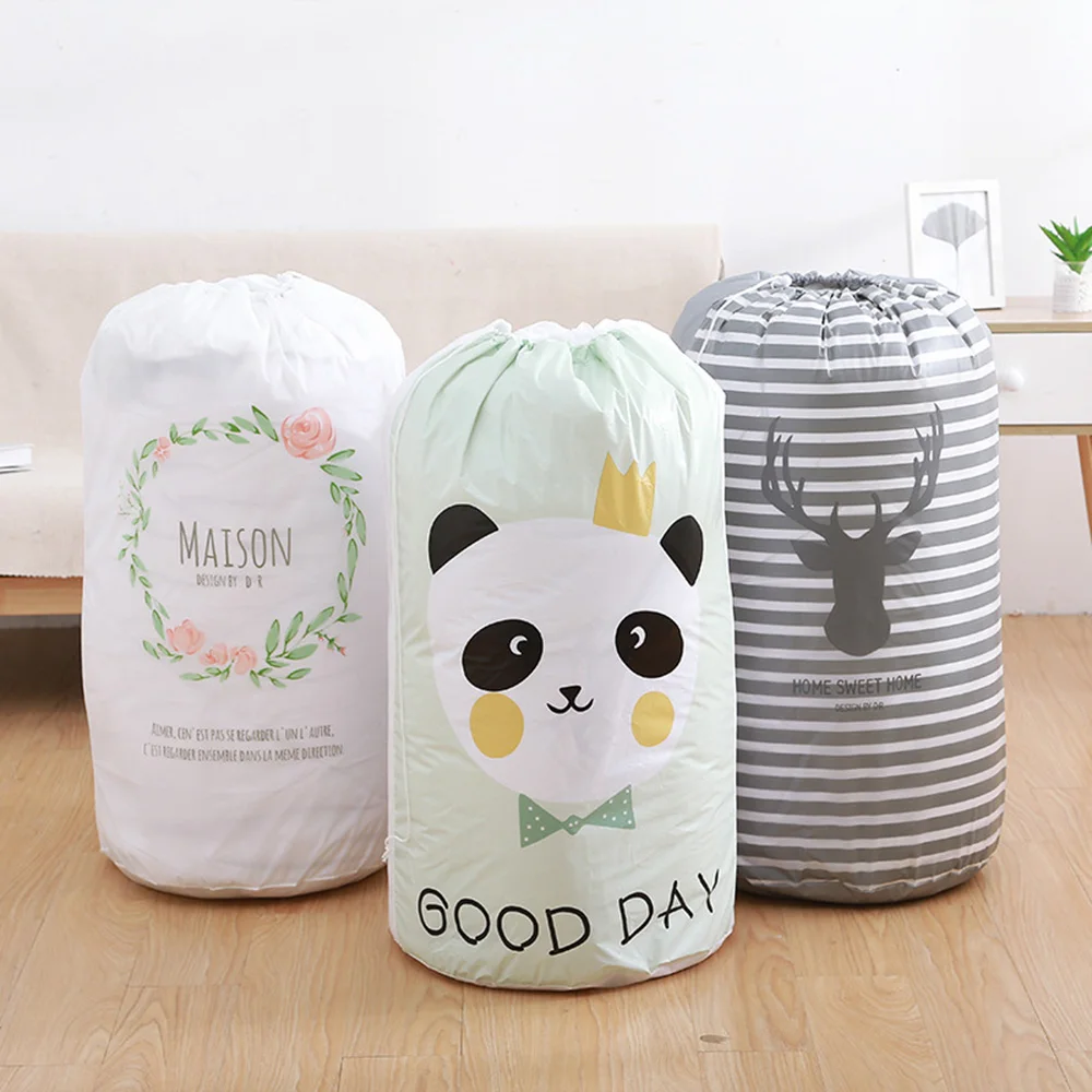 المحمولة تخزين أكياس الملابس حقيبة صغيرة برباط الوسائد لحاف بطانية الفراش المنظم حجرة منظم الحقيبة