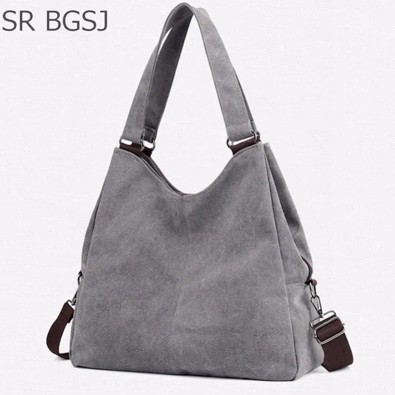 Free Shipping Trend Woman Handbag Canvas Day Pack Tote Satchel Shoulder Shopping BagShoulder