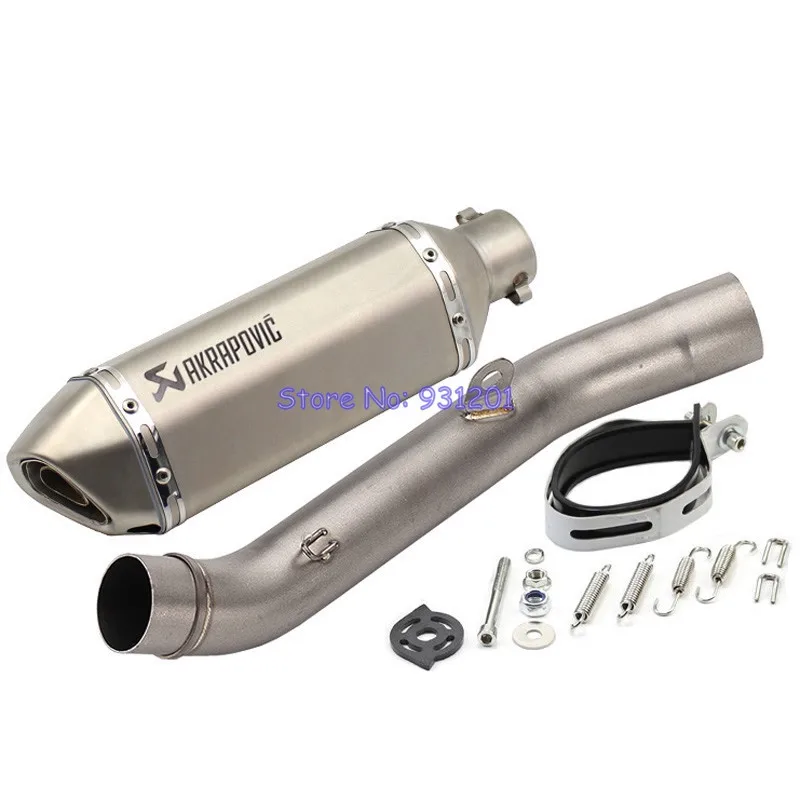 

For Kawasaki Z800 Slip-On Akrapovic Exhaust Pipe System Link Middle Pipe with Exhaust Tailpipe Escape Akrapovic Moto DB Killer