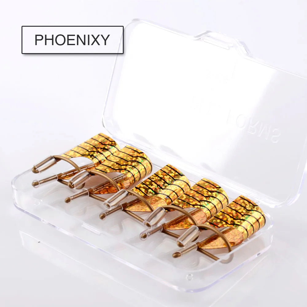 

5pcs/set Nail Art Reusable Nail Forms For UV Gel Silver/Gold Manicure Nail Tips Extension Guide Builder Tools Kit