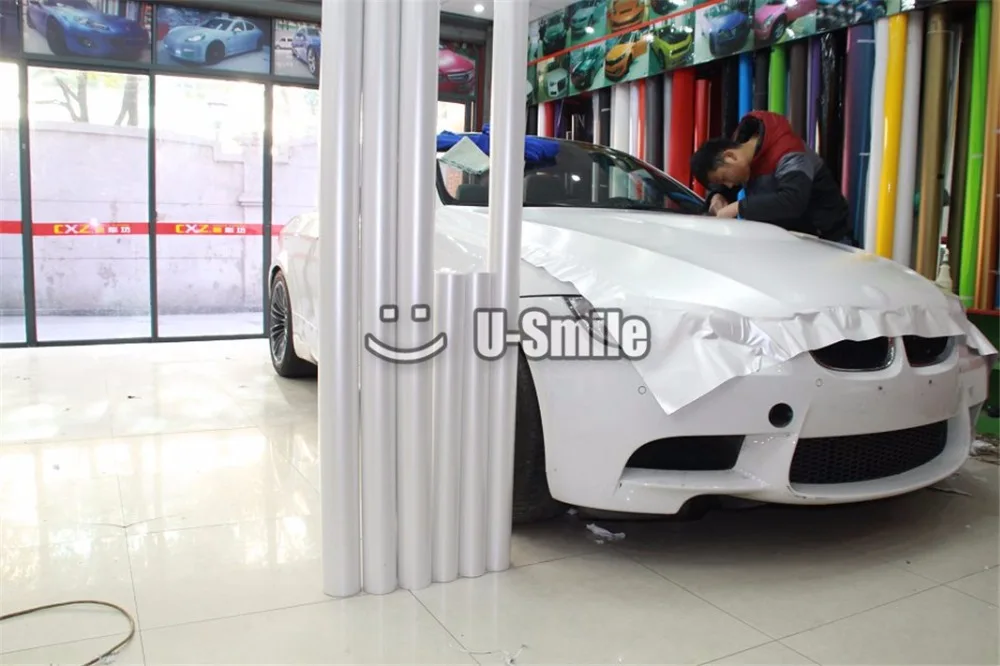- Premium Matte Satin Ceramic White Vinyl Car Wrapping Film Sticker Bubble Free Car Styling