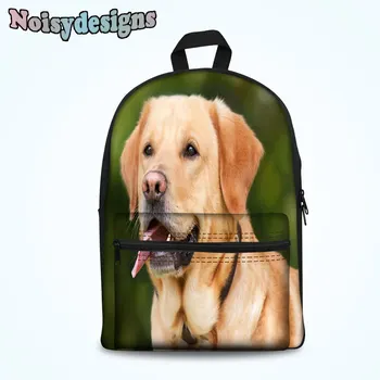 

Noisydesigns Children School bags Cute Dog 3D Labrador Animal Printed Backpack Casual Kids Women School Book bag Mochila Escolar