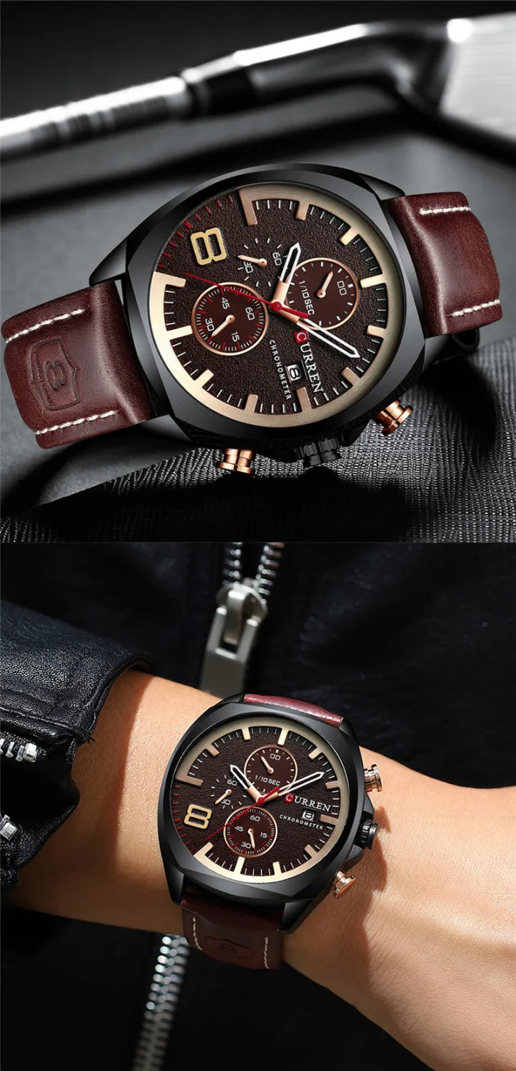CURREN 8324 Relogio Masculino спортивные часы для мужчин лучший бренд класса люкс кварцевые мужские Хронограф Дата военные водонепроницаемые наручные часы
