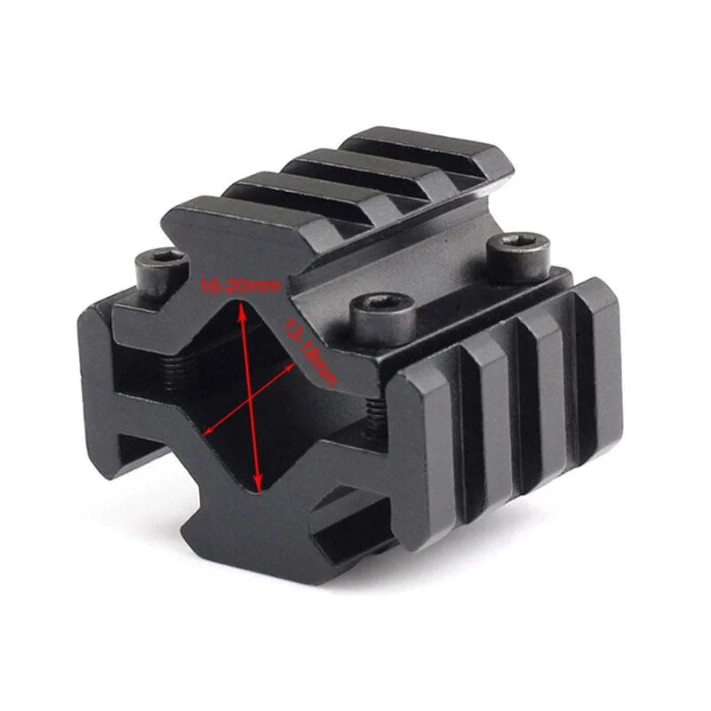 

Tactical Barrel Mount 4 Rail 3 Slots on Barrel of 20 mm Picatinny Weaver Bipod Rifle Scope Rail Mount Hunting Accessories