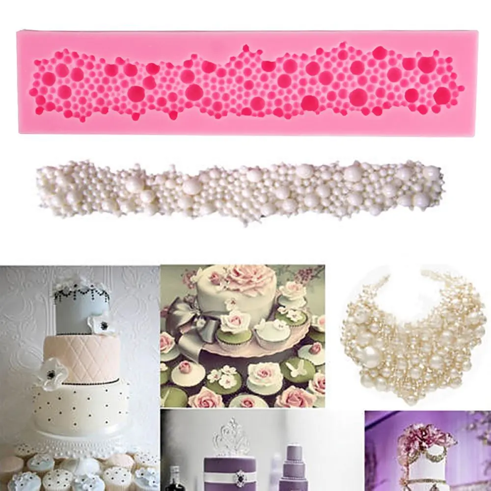 

DIY Pearl Silicone Fondant Cake Molds Soap Chocolate Moulds
