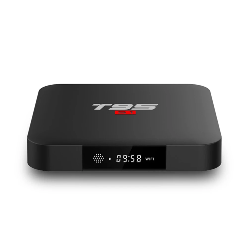 Amlogic S905W четырехъядерный 2G/16G Android 7 1 ТВ приставка WiFi T95 S1 смарт Поддержка HD AV с T2 L