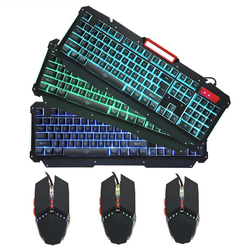 Механическая клавиатура RGB с подсветкой USB Проводная игровая имитация