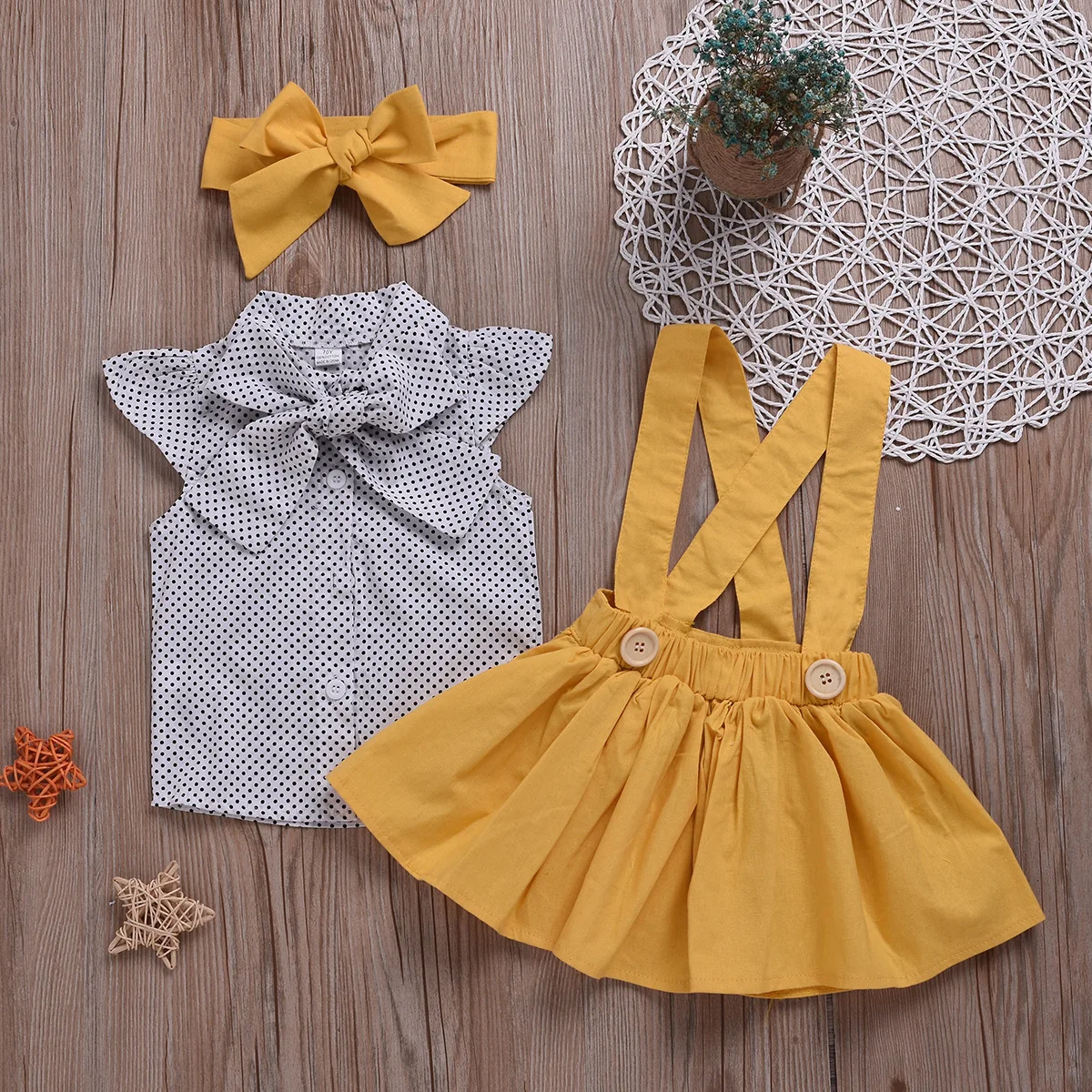 

girl clothes baby girls christmas outfit 2019 summer clothing set fashion cotton polka dot flare sleeve flare sleeve